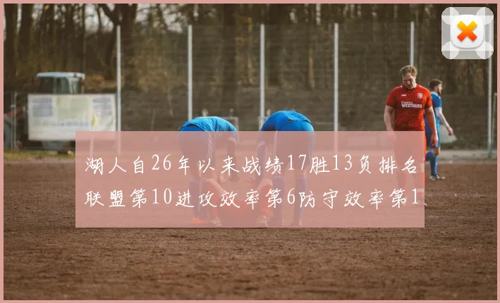 湖人自26年以来战绩17胜13负排名联盟第10进攻效率第6防守效率第16分析